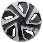 J-Tec ST 15" Ezüst/Fekete Dísztárcsa Garnitúra (4 db)
