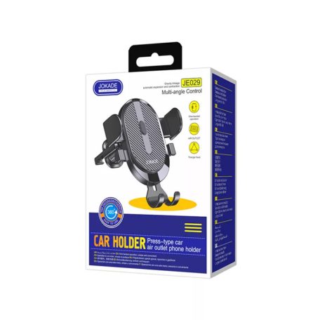 Jokade JE029 autós telefontartó szellőzőrácsra – univerzális rögzítés, fekete