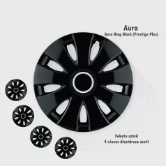 16" DÍSZTÁRCSA Aura Ring Black 4db-os garnitúra