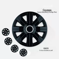 16" DÍSZTÁRCSA COSMOS RING PRESTIGE PLUS FEKETE, 4db