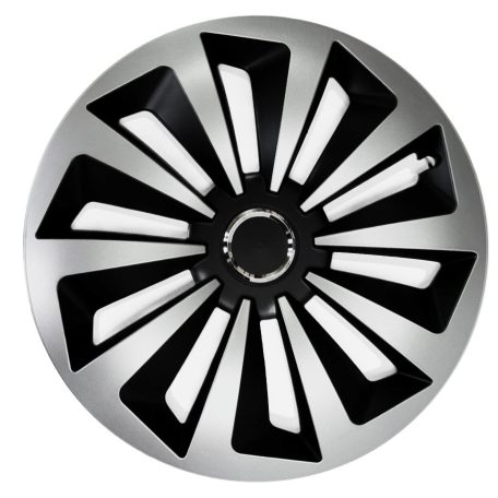 15" DÍSZTÁRCSA FOX RING MIX EZÜST-FEKETE, 4db