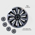 15" DÍSZTÁRCSA FOX RING MIX EZÜST-FEKETE, 4db