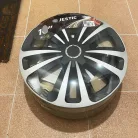 16" DÍSZTÁRCSA TERRA RING MIX EZÜST-FEKETE, 4db