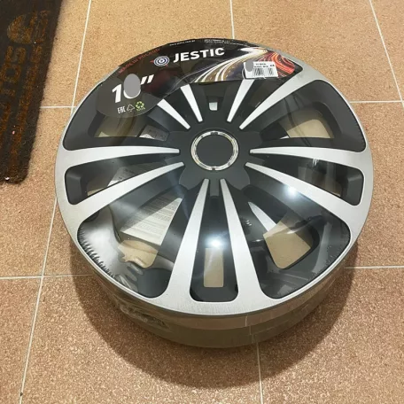 16" DÍSZTÁRCSA TERRA RING MIX EZÜST-FEKETE, 4db