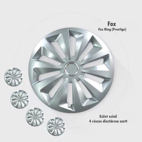 16" DÍSZTÁRCSA FOX RING PRESTIGE EZÜST, 4db