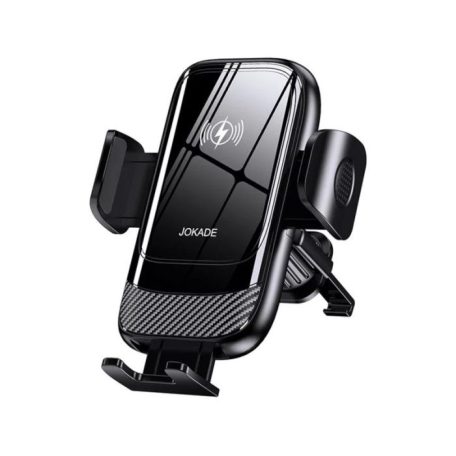 Jokade JH033 autós telefontartó szellőzőrácsra – vezeték nélküli gyors töltés, fekete