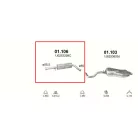 MARIX K01.106 - Kipufogó közép dob AUDI A3 1.8, 2.0, 2.3 (1996-2010)