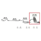 MARIX K01.144 - Kipufogó hátsó dob AUDI A3 1.4, 2.0 (2004-2012)