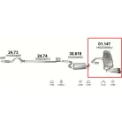 MARIX K01.147 - Kipufogó hátsó dob AUDI A3 1.4, 2.0 (2003-2012)