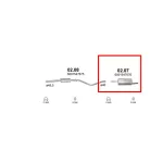 MARIX K02.07 - Kipufogó hátsó dob DACIA LOGAN 1.4, 1.5 D, 1.6 (2008-2012)