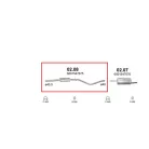 MARIX K02.08 - Kipufogó közép dob DACIA LOGAN 1.4, 1.6 (2003-2012)
