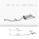 POLMO 03.124 - Kipufogó hátsó dob BMW 3 E36 1.6 (1994-2000)