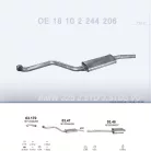 POLMO 03.47 - Kipufogó közép dob BMW 3 E36 2.5 TD (1990-1999)