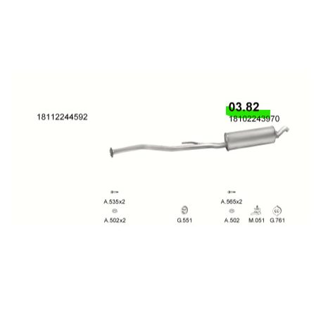 K03.82 BMW 5 E34 2.5 TD hátsó kipufogódob