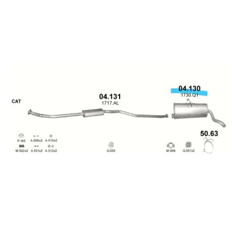 Polmo 04.130 – CITROEN, PEUGEOT Kipufogó hátsó dob