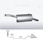 POLMO 04.21 - Kipufogó hátsó dob CITROEN BERLINGO 1.6 D (2008-2010)