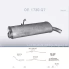 MARIX K04.322 - Kipufogó hátsó dob CITROEN BERLINGO 1.9 D, 1.9 D 4x4 (1996-2014)