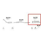 Polmo 04.322 – CITROEN Kipufogó hátsó dob