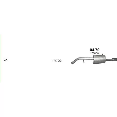POLMO 04.70 - Kipufogó hátsó dob CITROEN C3 1.4 D (2010-2016)