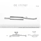 POLMO 04.121 - Kipufogó közép dob CITROEN EVASION 1.9 D, 2.0 (2000-2016)