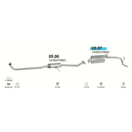 Marix 05-07 hátsó kipufogó dob – DAEWOO Tico