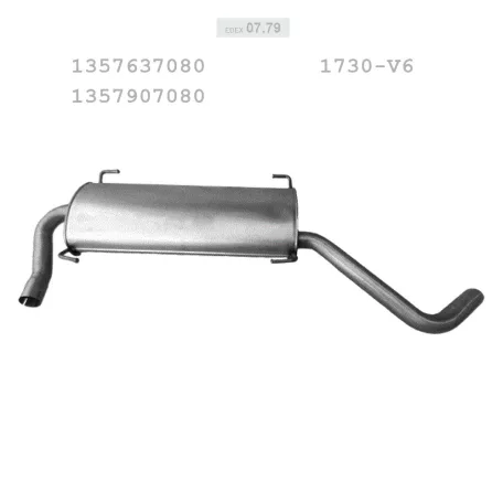 EDEX 07.79 - Kipufogó hátsó dob CITROEN JUMPER 2.2 D, 2.3 D (2006-2011)