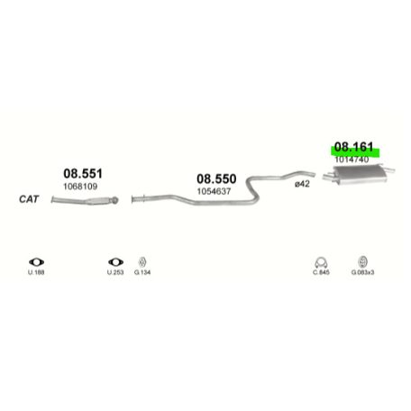 Polmo 08.161 – Ford Fiesta / Mazda 121 Kipufogó hátsó dob