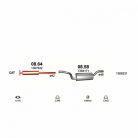 Marix 08-64 kipufogó első cső – FORD C-MAX Mk1, Mk2, VOLVO C30, S40