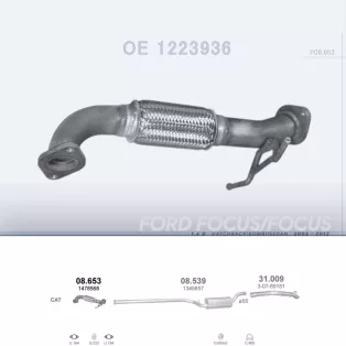   MARIX K08.653 - Kipufogó középső cső FORD FOCUS 1.6 D (2003-)
