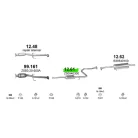 Polmo 12.61 – MAZDA 323/323F Középső kipufogó dob