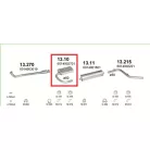 MARIX K13.10 - Kipufogó közép dob MERCEDES 207D 2.3 D, 2.4 D, 2.9 D, 3.0 D (1989-1991)