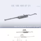 MARIX K13.180 - Kipufogó hátsó dob MERCEDES A140 - W168 1.4, 1.6, 1.9 (1997-2004)
