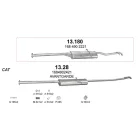 MARIX K13.180 - Kipufogó hátsó dob MERCEDES A140 - W168 1.4, 1.6, 1.9 (1997-2004)