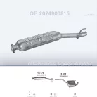 POLMO 13.170 - Kipufogó közép dob MERCEDES C220 - W202 2.2 D, 2.5 D (1993-1998)