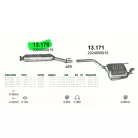 POLMO 13.170 - Kipufogó közép dob MERCEDES C220 - W202 2.2 D, 2.5 D (1993-1998)