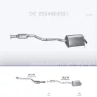 POLMO 13.210 - Kipufogó hátsó dob MERCEDES C200 - W203 1.8, 2.0 (2000-2009)