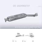 POLMO 13.26 - Kipufogó közép dob MERCEDES C200 - T202 2.0 D (1995-2000)