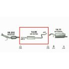 Marix 14-06 középső kipufogó dob – MITSUBISHI Colt V, SMART Forfour