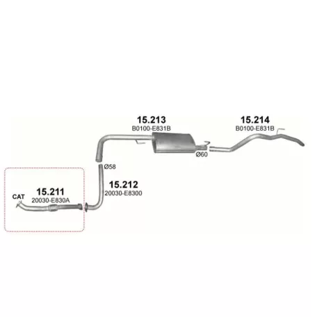 Nissan Navara 2.5 TD Kipufogó Gyűjtő Cső - Marix 15.211