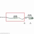 POLMO 15.229 - Kipufogó közép dob NISSAN NOTE 1.4 (2006-2007)