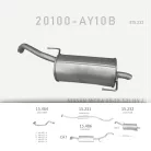 EDEX 15.232 - Kipufogó hátsó dob NISSAN MICRA III 1.5 D (2003-2010)