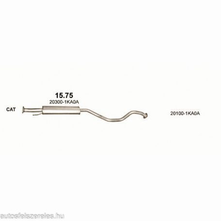 Polmo 15.75 – NISSAN Középső kipufogó dob