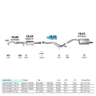 MARIX K16.03 - Kipufogó közép dob ALFA ROMEO 156 2.0, 2.5 (1997-2010)