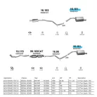 POLMO 16.101 - Kipufogó hátsó dob ALFA ROMEO 156 1.6, 1.8, 2.0 (1997-2006)