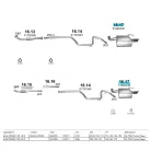MARIX K16.17 - Kipufogó hátsó dob ALFA ROMEO 159 1.9 D, 2.0 D (2005-2011)