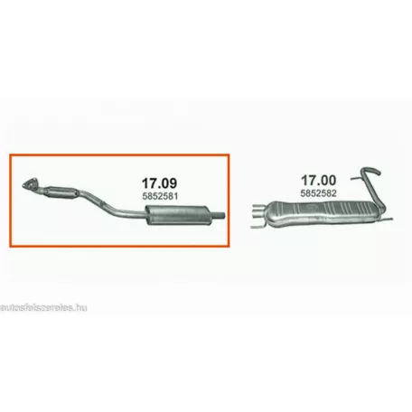 Marix 17.09 kipufogó első cső – Opel Zafira B