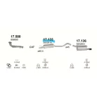 Polmo 17.133 – Opel Corsa B/Tigra Középső kipufogó dob