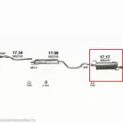 Marix 17.17 hátsó kipufogó dob – Opel Meriva A