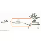 MARIX K17.20 - Kipufogó közép dob OPEL ASTRA 1.6 (2004-2010)
