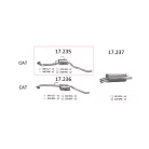 Edex 17.235 középső kipufogó dob – Opel Omega B